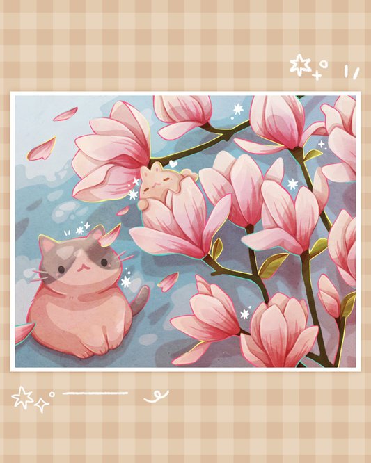Spring Magnolias Art Print