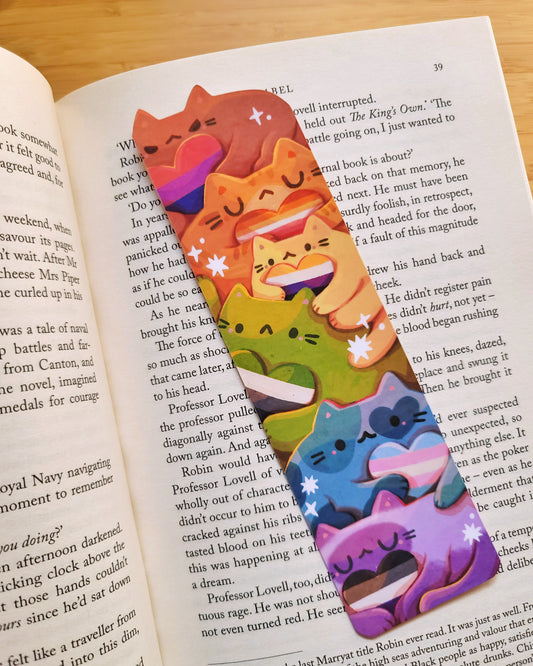 Kitty Pride Handmade Laminated Bookmark