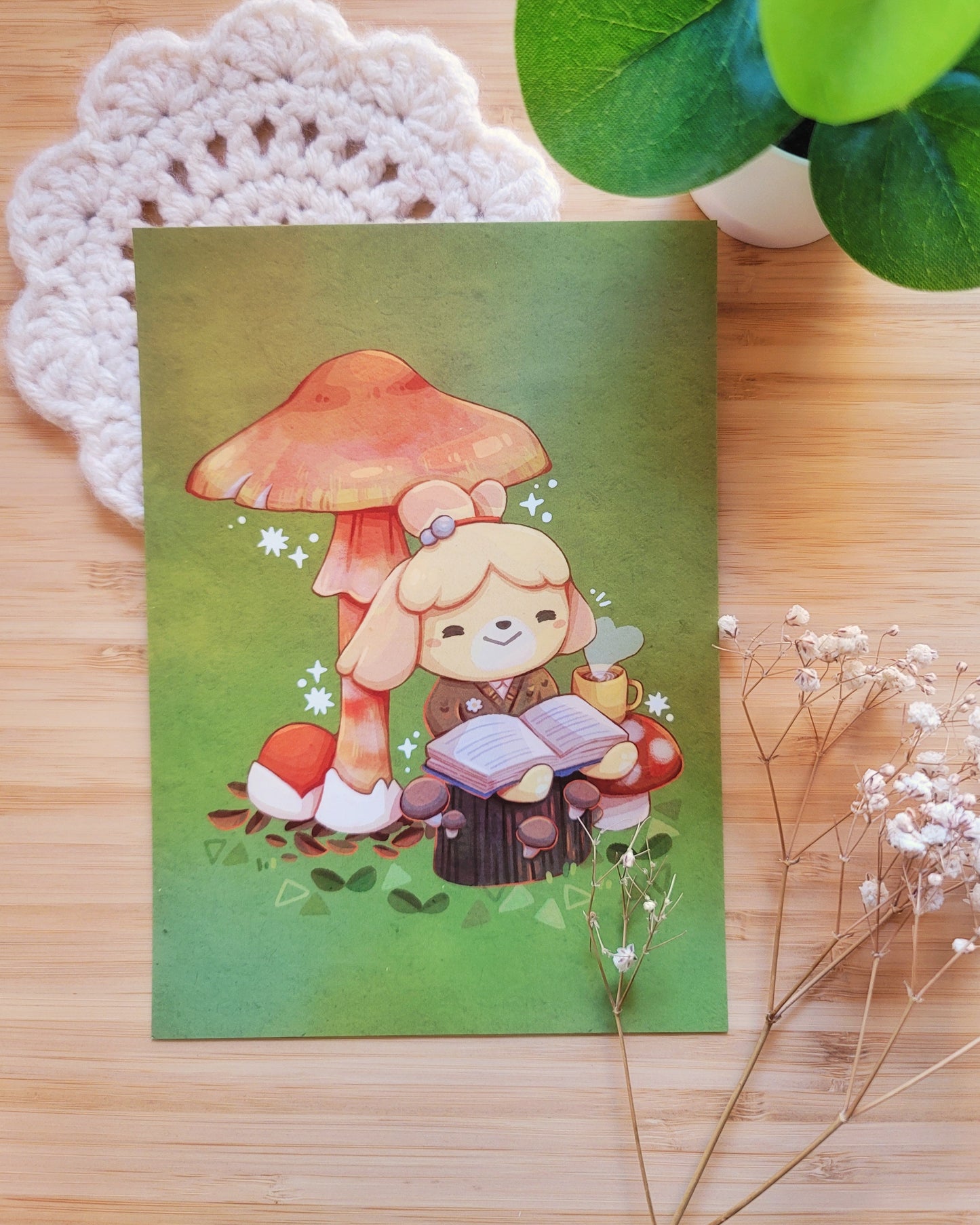 Mushroom Reading Nook Art Print