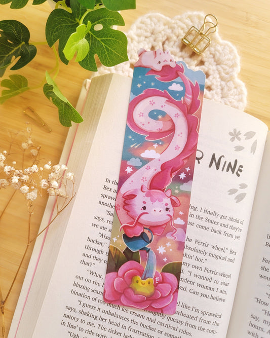 Botanical Dragon Handmade Laminated Bookmark
