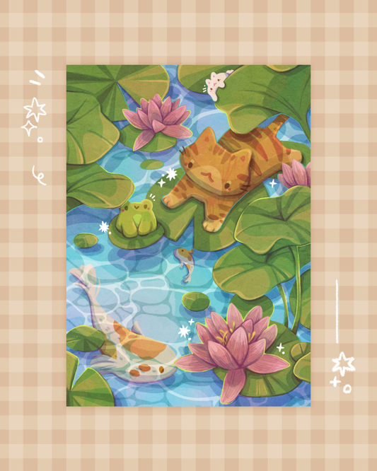 Lotus Pond Art Print