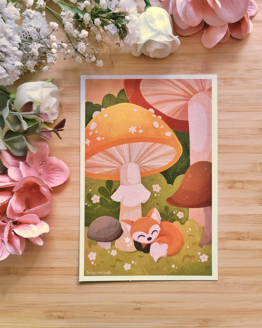 Mushroom Forest Mini Art Print