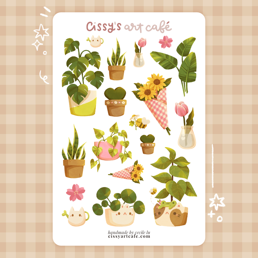 Honey's Plants Sticker Sheets @ Cissy's Art Café